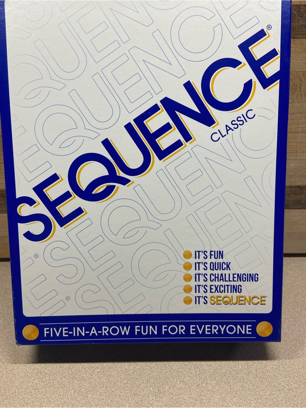 Sequence Classic Board Game - Blue & White
